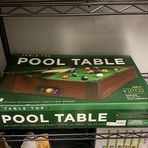 New! Mini Pool Table Game. Have never been played with. Got for Christmas gift.